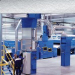 Nowoczesna hala produkcyjna fabryki włóknin i tkanin technicznyc